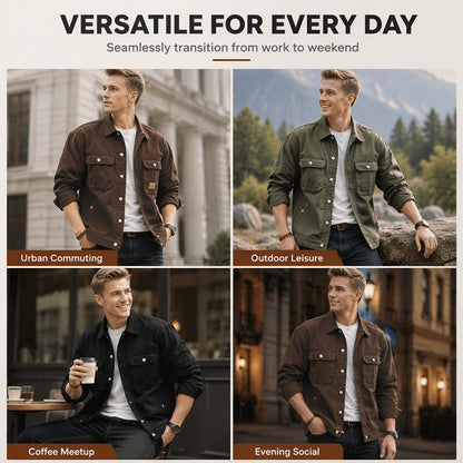 Men's Classic  Loose Fit Cargo Jacket