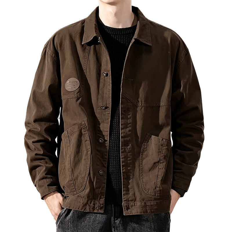 Men's Classic  Loose Fit Cargo Jacket