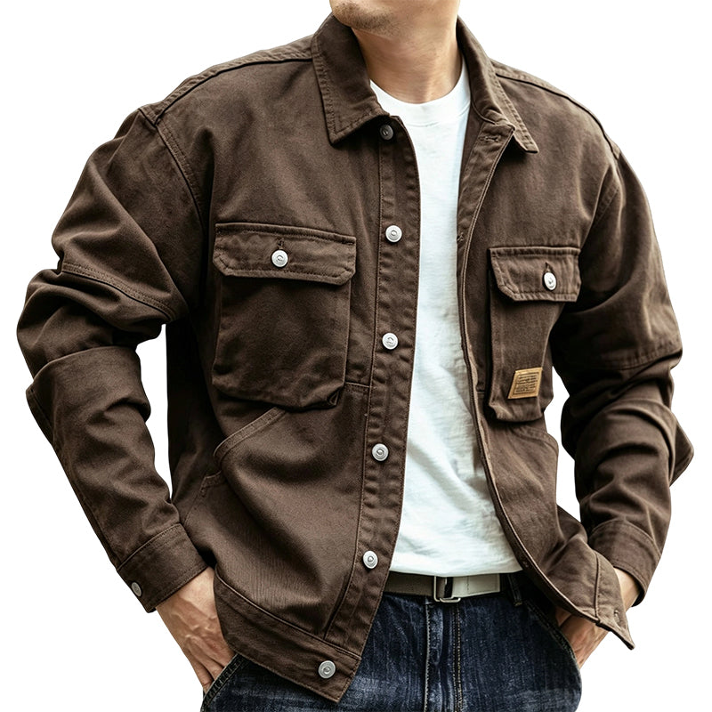 Men's Classic  Loose Fit Cargo Jacket