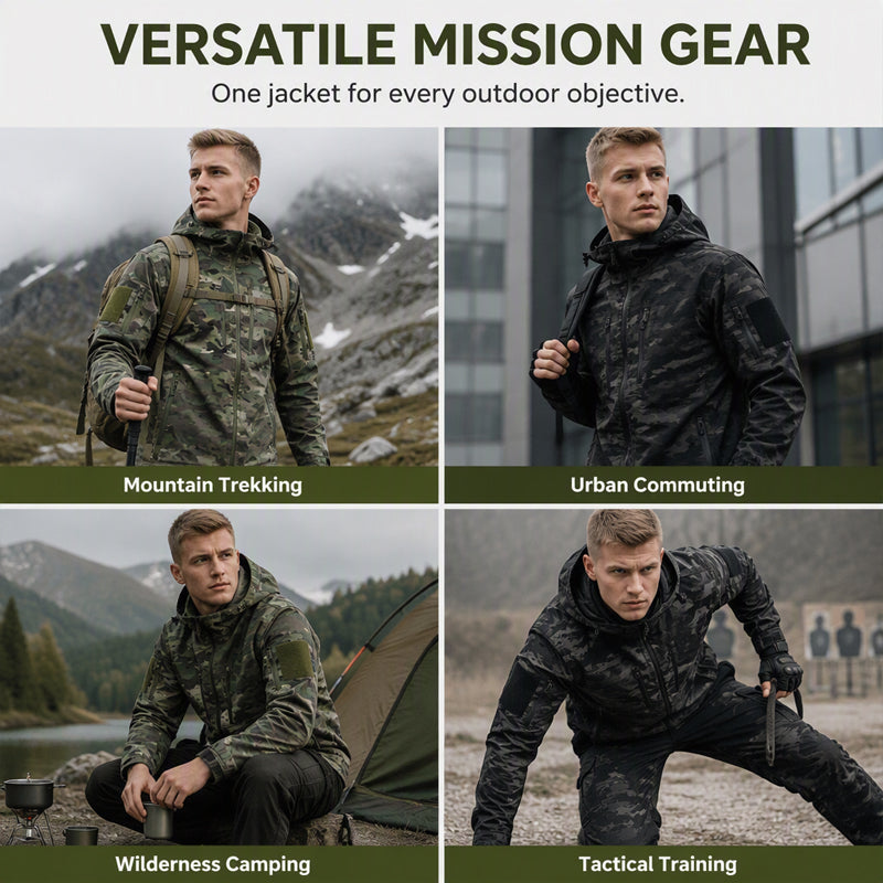 Men's Outdoor Camouflage Hooded Jacket