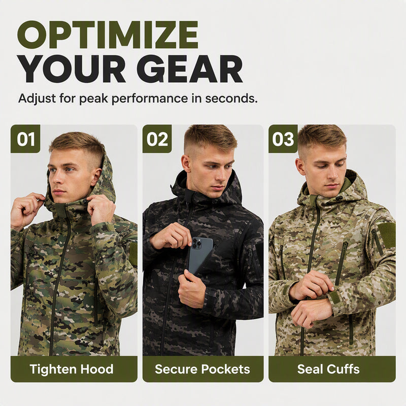 Men's Outdoor Camouflage Hooded Jacket
