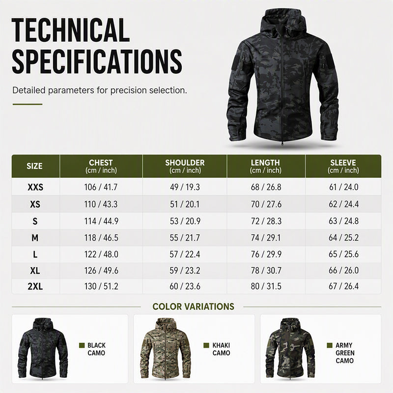 Men's Outdoor Camouflage Hooded Jacket