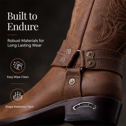 Men's Square Toe Western Cowboy Boots【FREE SHIPPING】