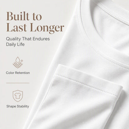 Women's Casual Long Sleeve T-Shirt with Round Neck Pocket