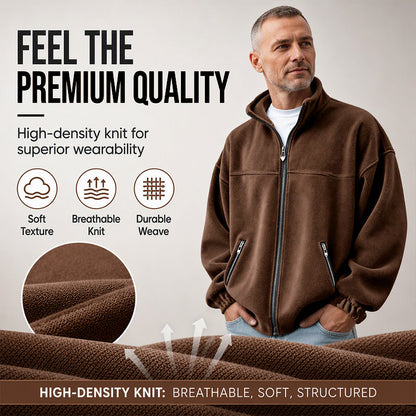 Men's Casual Stand Collar Warm Jacket