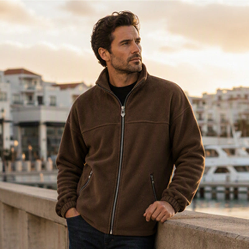 Men's Casual Stand Collar Warm Jacket