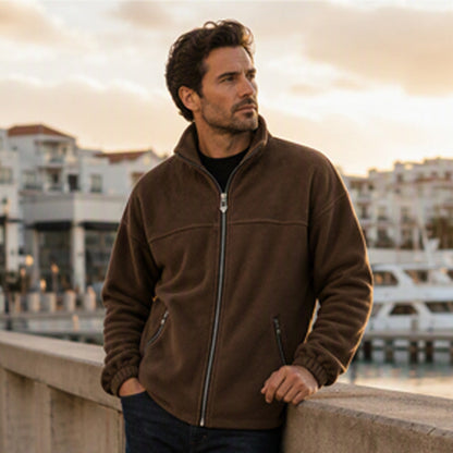 Men's Casual Stand Collar Warm Jacket
