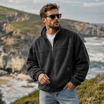 Men's Casual Stand Collar Warm Jacket