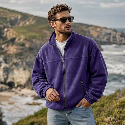 Men's Casual Stand Collar Warm Jacket