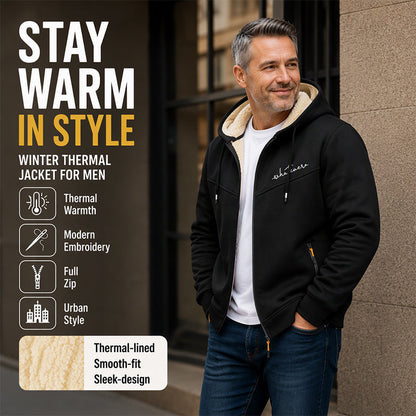 Men's Sherpa Lined Full-Zip Hooded Sweatshirt