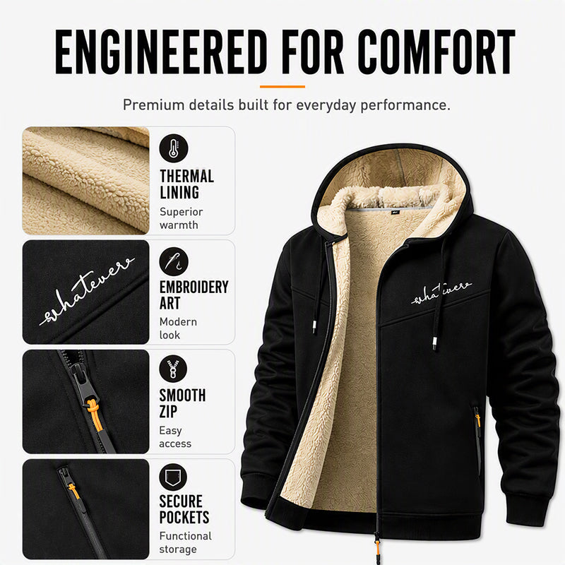 Men's Sherpa Lined Full-Zip Hooded Sweatshirt