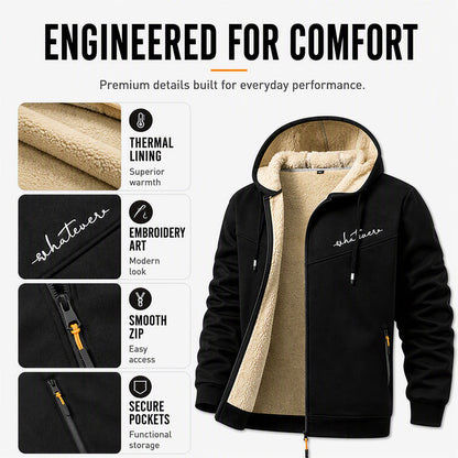 Men's Sherpa Lined Full-Zip Hooded Sweatshirt
