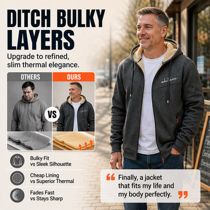 Men's Sherpa Lined Full-Zip Hooded Sweatshirt