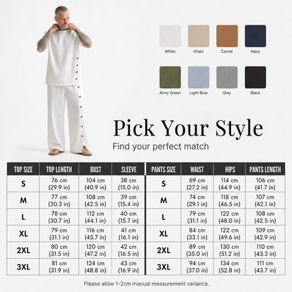 Men's Casual Shirt & Pants 2-Piece Set ✨𝘉𝘶𝘺 2 𝘢𝘯𝘥 𝘨𝘦𝘵 𝘢𝘯 𝘦𝘹𝘵𝘳𝘢 8% 𝘥𝘪𝘴𝘤𝘰𝘶𝘯𝘵