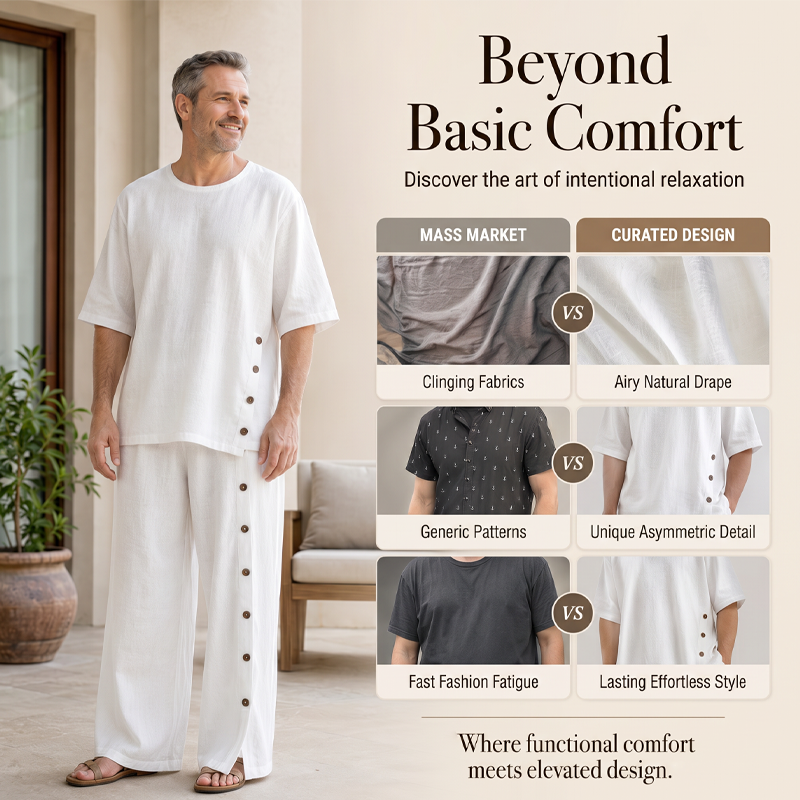 Men's Casual Shirt & Pants 2-Piece Set ✨𝘉𝘶𝘺 2 𝘢𝘯𝘥 𝘨𝘦𝘵 𝘢𝘯 𝘦𝘹𝘵𝘳𝘢 8% 𝘥𝘪𝘴𝘤𝘰𝘶𝘯𝘵