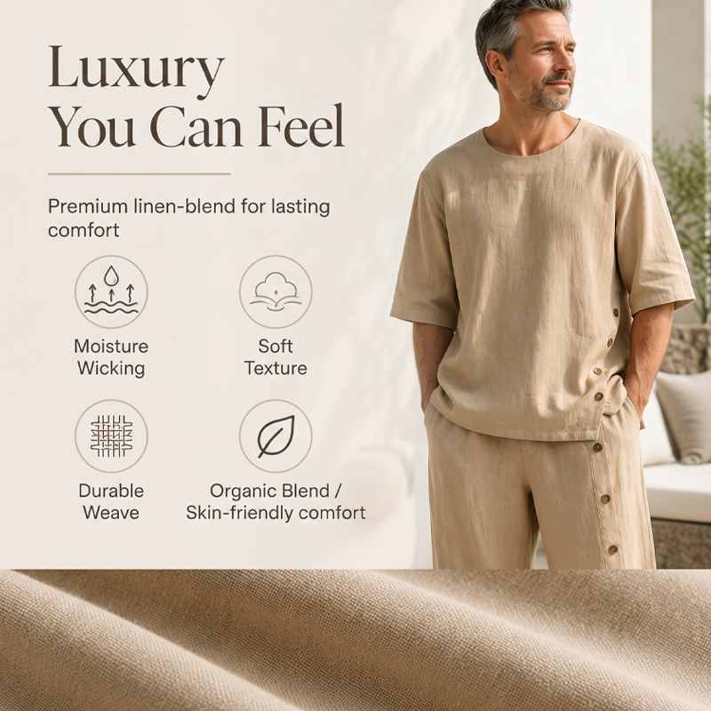 Men's Casual Shirt & Pants 2-Piece Set ✨𝘉𝘶𝘺 2 𝘢𝘯𝘥 𝘨𝘦𝘵 𝘢𝘯 𝘦𝘹𝘵𝘳𝘢 8% 𝘥𝘪𝘴𝘤𝘰𝘶𝘯𝘵