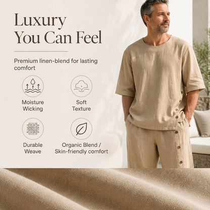 Men's Casual Shirt & Pants 2-Piece Set ✨𝘉𝘶𝘺 2 𝘢𝘯𝘥 𝘨𝘦𝘵 𝘢𝘯 𝘦𝘹𝘵𝘳𝘢 8% 𝘥𝘪𝘴𝘤𝘰𝘶𝘯𝘵