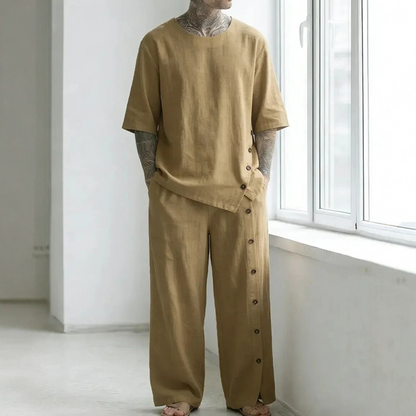 Men's Casual Shirt & Pants 2-Piece Set ✨𝘉𝘶𝘺 2 𝘢𝘯𝘥 𝘨𝘦𝘵 𝘢𝘯 𝘦𝘹𝘵𝘳𝘢 8% 𝘥𝘪𝘴𝘤𝘰𝘶𝘯𝘵