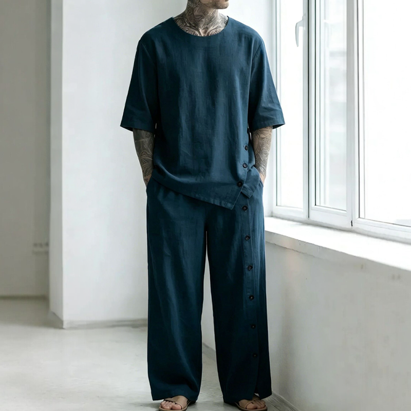 Men's Casual Shirt & Pants 2-Piece Set ✨𝘉𝘶𝘺 2 𝘢𝘯𝘥 𝘨𝘦𝘵 𝘢𝘯 𝘦𝘹𝘵𝘳𝘢 8% 𝘥𝘪𝘴𝘤𝘰𝘶𝘯𝘵