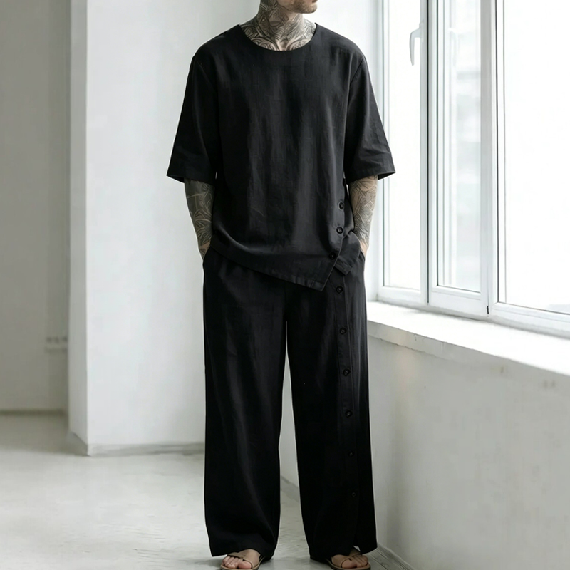 Men's Casual Shirt & Pants 2-Piece Set ✨𝘉𝘶𝘺 2 𝘢𝘯𝘥 𝘨𝘦𝘵 𝘢𝘯 𝘦𝘹𝘵𝘳𝘢 8% 𝘥𝘪𝘴𝘤𝘰𝘶𝘯𝘵