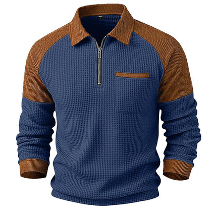 Men's Casual Waffle Knit Quarter-Zip Sweatshirt ✨𝘉𝘶𝘺 2 𝘢𝘯𝘥 𝘨𝘦𝘵 𝘢𝘯 𝘦𝘹𝘵𝘳𝘢 8% 𝘥𝘪𝘴𝘤𝘰𝘶𝘯𝘵