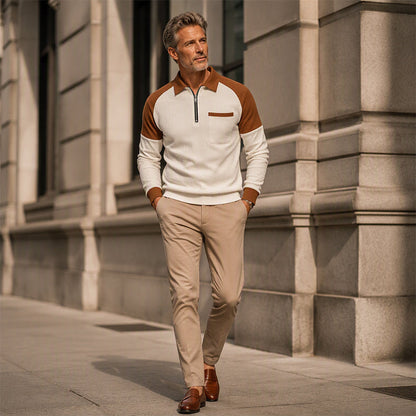 Men's Casual Waffle Knit Quarter-Zip Sweatshirt ✨𝘉𝘶𝘺 2 𝘢𝘯𝘥 𝘨𝘦𝘵 𝘢𝘯 𝘦𝘹𝘵𝘳𝘢 8% 𝘥𝘪𝘴𝘤𝘰𝘶𝘯𝘵