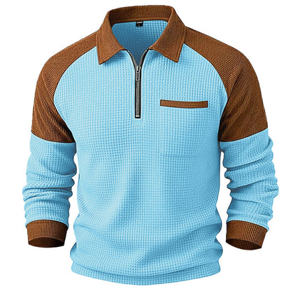 Men's Casual Waffle Knit Quarter-Zip Sweatshirt ✨𝘉𝘶𝘺 2 𝘢𝘯𝘥 𝘨𝘦𝘵 𝘢𝘯 𝘦𝘹𝘵𝘳𝘢 8% 𝘥𝘪𝘴𝘤𝘰𝘶𝘯𝘵