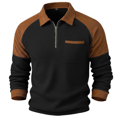 Men's Casual Waffle Knit Quarter-Zip Sweatshirt ✨𝘉𝘶𝘺 2 𝘢𝘯𝘥 𝘨𝘦𝘵 𝘢𝘯 𝘦𝘹𝘵𝘳𝘢 8% 𝘥𝘪𝘴𝘤𝘰𝘶𝘯𝘵