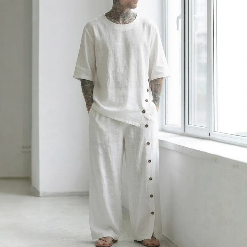 Men's Casual Shirt & Pants 2-Piece Set ✨𝘉𝘶𝘺 2 𝘢𝘯𝘥 𝘨𝘦𝘵 𝘢𝘯 𝘦𝘹𝘵𝘳𝘢 8% 𝘥𝘪𝘴𝘤𝘰𝘶𝘯𝘵