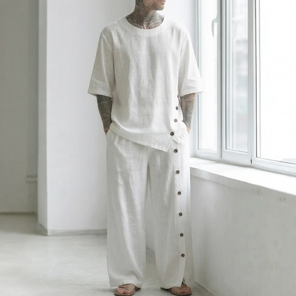 Men's Casual Shirt & Pants 2-Piece Set ✨𝘉𝘶𝘺 2 𝘢𝘯𝘥 𝘨𝘦𝘵 𝘢𝘯 𝘦𝘹𝘵𝘳𝘢 8% 𝘥𝘪𝘴𝘤𝘰𝘶𝘯𝘵