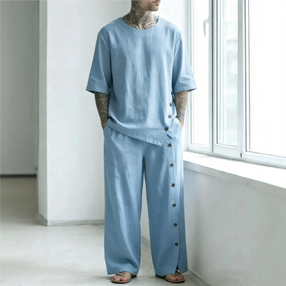 Men's Casual Shirt & Pants 2-Piece Set ✨𝘉𝘶𝘺 2 𝘢𝘯𝘥 𝘨𝘦𝘵 𝘢𝘯 𝘦𝘹𝘵𝘳𝘢 8% 𝘥𝘪𝘴𝘤𝘰𝘶𝘯𝘵