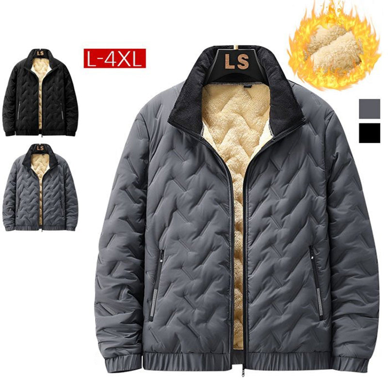 Men's Quilted Winter Jacket with Faux Fleece Lining ✨𝘉𝘶𝘺 2 𝘢𝘯𝘥 𝘨𝘦𝘵 𝘢𝘯 𝘦𝘹𝘵𝘳𝘢 8% 𝘥𝘪𝘴𝘤𝘰𝘶𝘯𝘵