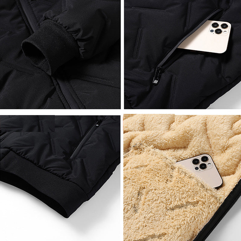 Men's Quilted Winter Jacket with Faux Fleece Lining ✨𝘉𝘶𝘺 2 𝘢𝘯𝘥 𝘨𝘦𝘵 𝘢𝘯 𝘦𝘹𝘵𝘳𝘢 8% 𝘥𝘪𝘴𝘤𝘰𝘶𝘯𝘵