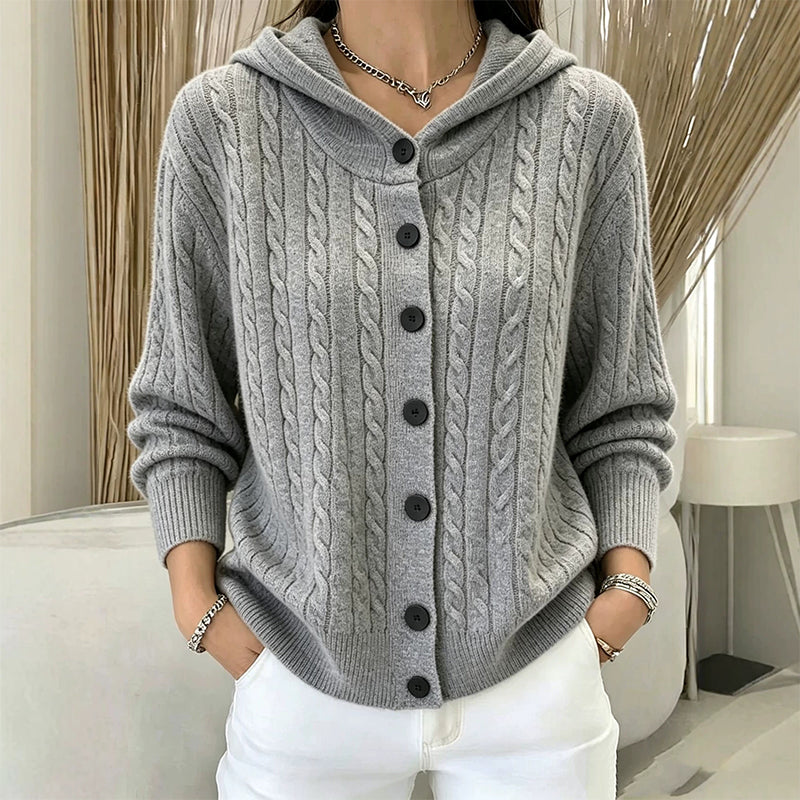 Women's Cable Knit Hooded Cardigan Sweater ✨𝘉𝘶𝘺 2 𝘢𝘯𝘥 𝘨𝘦𝘵 𝘢𝘯 𝘦𝘹𝘵𝘳𝘢 8% 𝘥𝘪𝘴𝘤𝘰𝘶𝘯𝘵