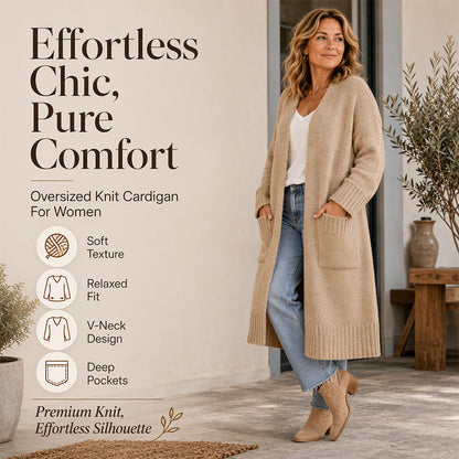 Women's Open Front Long Knit Cardigan ✨𝘉𝘶𝘺 𝘢𝘯𝘺 2 𝘢𝘯𝘥 𝘨𝘦𝘵 𝘢𝘯 𝘦𝘹𝘵𝘳𝘢 8% 𝘥𝘪𝘴𝘤𝘰𝘶𝘯𝘵