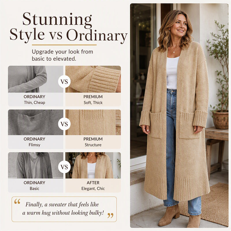 Women's Open Front Long Knit Cardigan ✨𝘉𝘶𝘺 𝘢𝘯𝘺 2 𝘢𝘯𝘥 𝘨𝘦𝘵 𝘢𝘯 𝘦𝘹𝘵𝘳𝘢 8% 𝘥𝘪𝘴𝘤𝘰𝘶𝘯𝘵