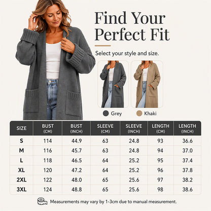 Women's Open Front Long Knit Cardigan ✨𝘉𝘶𝘺 𝘢𝘯𝘺 2 𝘢𝘯𝘥 𝘨𝘦𝘵 𝘢𝘯 𝘦𝘹𝘵𝘳𝘢 8% 𝘥𝘪𝘴𝘤𝘰𝘶𝘯𝘵