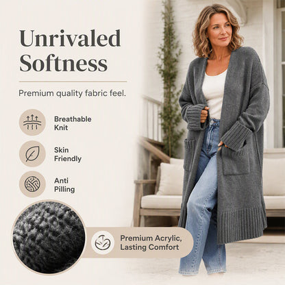 Women's Open Front Long Knit Cardigan ✨𝘉𝘶𝘺 𝘢𝘯𝘺 2 𝘢𝘯𝘥 𝘨𝘦𝘵 𝘢𝘯 𝘦𝘹𝘵𝘳𝘢 8% 𝘥𝘪𝘴𝘤𝘰𝘶𝘯𝘵