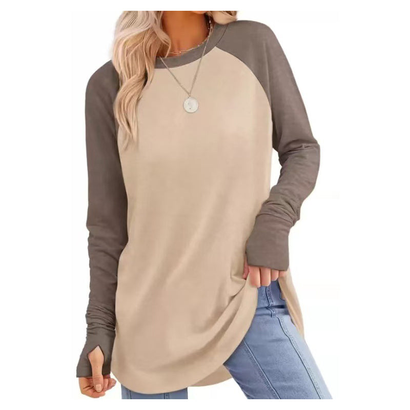 Women's Casual Crewneck Top with Thumbholes ✨𝘉𝘶𝘺 𝘢𝘯𝘺 2 𝘢𝘯𝘥 𝘨𝘦𝘵 𝘢𝘯 𝘦𝘹𝘵𝘳𝘢 8% 𝘥𝘪𝘴𝘤𝘰𝘶𝘯𝘵