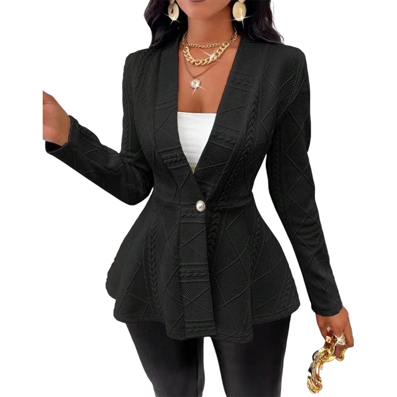 Minimalist Solid Textured Button Front Jacket ✨𝘉𝘶𝘺 𝘢𝘯𝘺 2 𝘢𝘯𝘥 𝘨𝘦𝘵 𝘢𝘯 𝘦𝘹𝘵𝘳𝘢 8% 𝘥𝘪𝘴𝘤𝘰𝘶𝘯𝘵