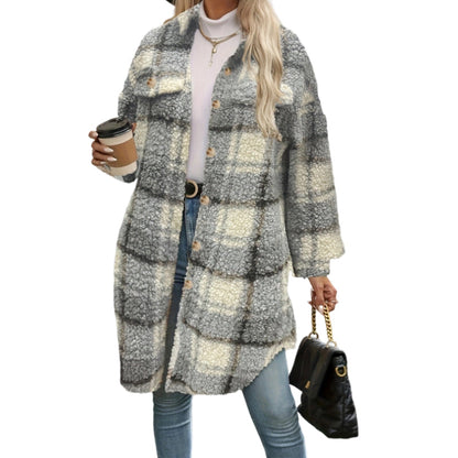 Women’s Casual Classic Plaid Mid-Length Coat ✨𝘉𝘶𝘺 𝘢𝘯𝘺 2 𝘢𝘯𝘥 𝘨𝘦𝘵 𝘢𝘯 𝘦𝘹𝘵𝘳𝘢 8% 𝘥𝘪𝘴𝘤𝘰𝘶𝘯𝘵