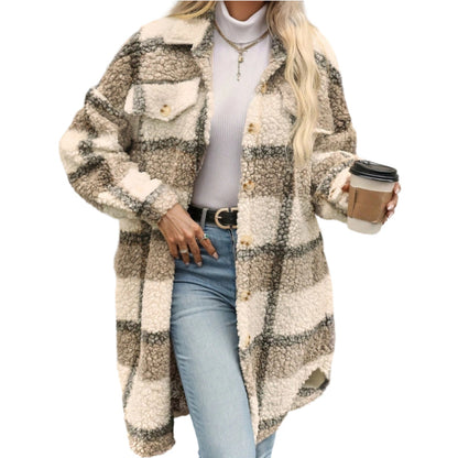 Women’s Casual Classic Plaid Mid-Length Coat ✨𝘉𝘶𝘺 𝘢𝘯𝘺 2 𝘢𝘯𝘥 𝘨𝘦𝘵 𝘢𝘯 𝘦𝘹𝘵𝘳𝘢 8% 𝘥𝘪𝘴𝘤𝘰𝘶𝘯𝘵