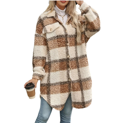 Women’s Casual Classic Plaid Mid-Length Coat ✨𝘉𝘶𝘺 𝘢𝘯𝘺 2 𝘢𝘯𝘥 𝘨𝘦𝘵 𝘢𝘯 𝘦𝘹𝘵𝘳𝘢 8% 𝘥𝘪𝘴𝘤𝘰𝘶𝘯𝘵