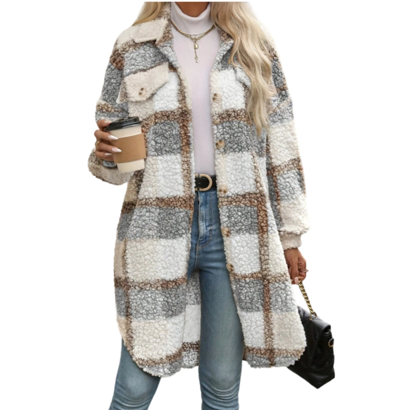 Women’s Casual Classic Plaid Mid-Length Coat ✨𝘉𝘶𝘺 𝘢𝘯𝘺 2 𝘢𝘯𝘥 𝘨𝘦𝘵 𝘢𝘯 𝘦𝘹𝘵𝘳𝘢 8% 𝘥𝘪𝘴𝘤𝘰𝘶𝘯𝘵