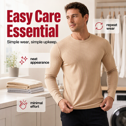 Men's Ribbed Slim-Fit Long-Sleeve T-Shirt ✨𝘉𝘶𝘺 𝘢𝘯𝘺 2 𝘢𝘯𝘥 𝘨𝘦𝘵 𝘢𝘯 𝘦𝘹𝘵𝘳𝘢 8% 𝘥𝘪𝘴𝘤𝘰𝘶𝘯𝘵