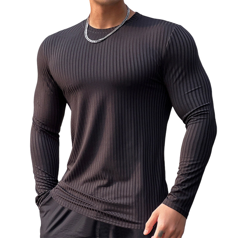 Men's Ribbed Slim-Fit Long-Sleeve T-Shirt ✨𝘉𝘶𝘺 𝘢𝘯𝘺 2 𝘢𝘯𝘥 𝘨𝘦𝘵 𝘢𝘯 𝘦𝘹𝘵𝘳𝘢 8% 𝘥𝘪𝘴𝘤𝘰𝘶𝘯𝘵
