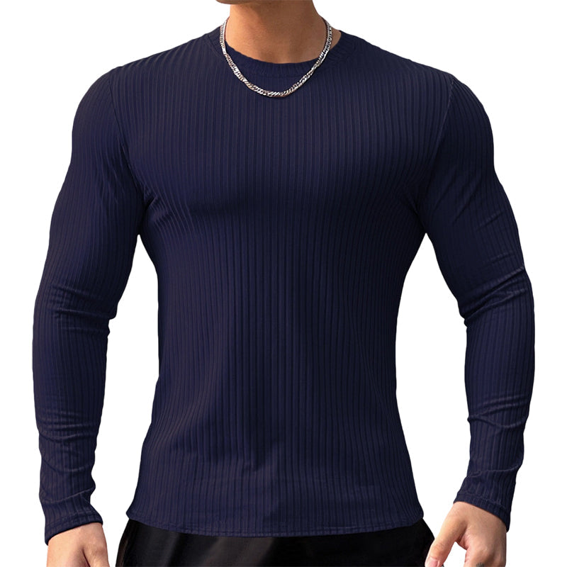 Men's Ribbed Slim-Fit Long-Sleeve T-Shirt ✨𝘉𝘶𝘺 𝘢𝘯𝘺 2 𝘢𝘯𝘥 𝘨𝘦𝘵 𝘢𝘯 𝘦𝘹𝘵𝘳𝘢 8% 𝘥𝘪𝘴𝘤𝘰𝘶𝘯𝘵