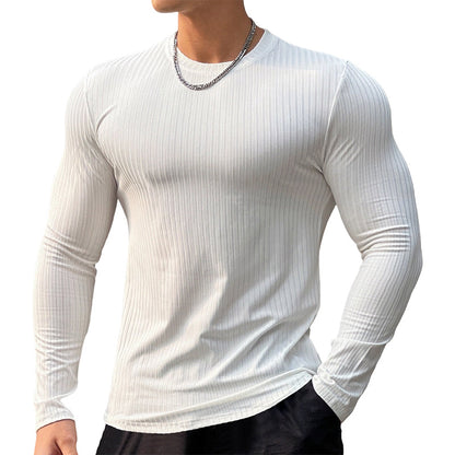 Men's Ribbed Slim-Fit Long-Sleeve T-Shirt ✨𝘉𝘶𝘺 𝘢𝘯𝘺 2 𝘢𝘯𝘥 𝘨𝘦𝘵 𝘢𝘯 𝘦𝘹𝘵𝘳𝘢 8% 𝘥𝘪𝘴𝘤𝘰𝘶𝘯𝘵