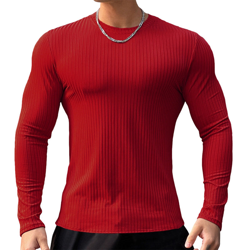 Men's Ribbed Slim-Fit Long-Sleeve T-Shirt ✨𝘉𝘶𝘺 𝘢𝘯𝘺 2 𝘢𝘯𝘥 𝘨𝘦𝘵 𝘢𝘯 𝘦𝘹𝘵𝘳𝘢 8% 𝘥𝘪𝘴𝘤𝘰𝘶𝘯𝘵