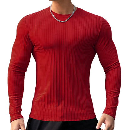 Men's Ribbed Slim-Fit Long-Sleeve T-Shirt ✨𝘉𝘶𝘺 𝘢𝘯𝘺 2 𝘢𝘯𝘥 𝘨𝘦𝘵 𝘢𝘯 𝘦𝘹𝘵𝘳𝘢 8% 𝘥𝘪𝘴𝘤𝘰𝘶𝘯𝘵